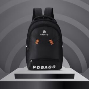 Pogago Large Capacity Backpack for Men, Water-Resistant School & Travel Bag with Reflective Strip, Fits 15-17 Inch Laptops