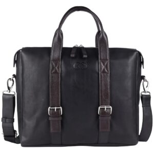Premium 100% Cow Leather Laptop Messenger Bag – Unisex, Ideal for Business, Travel, and Daily Use, Adjustable Shoulder Strap, Fits 14-Inch Laptop