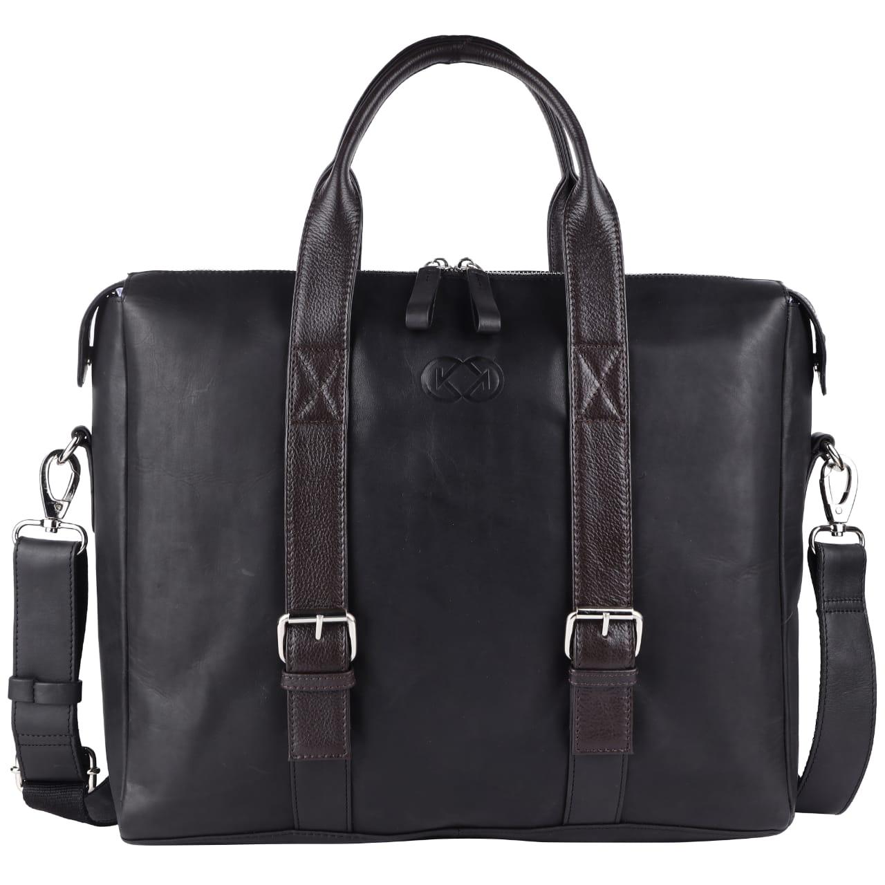 Premium 100% Cow Leather Laptop Messenger Bag – Unisex, Ideal for Business, Travel, and Daily Use, Adjustable Shoulder Strap, Fits 14-Inch Laptop