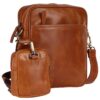 Brown Vintage Messenger Bag for Men – Premium 100% Cow Leather Crossbody Shoulder Bag, Perfect for Travel and Everyday Use
