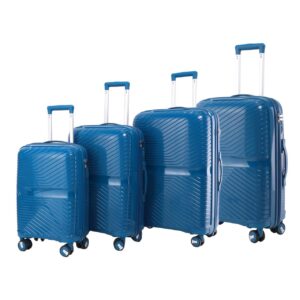 4-Piece Polypropylene Luggage Set – Unbreakable – (32", 28", 24", 20") sizes