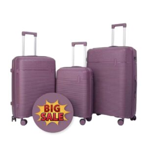 3-Piece Polypropylene Luggage Set- (28″, 24″, 20″) sizes